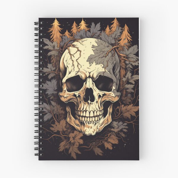 Item preview, Skull covered with moss and autumnal forest designed and sold by MDCGraphics.