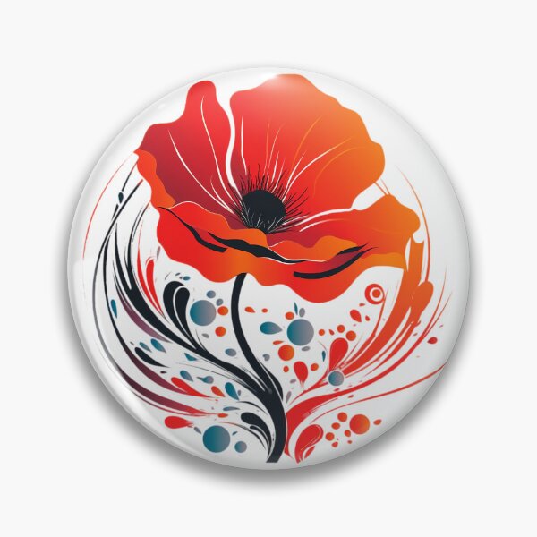 Artikelvorschau, abstract single poppy arrangement - Different logo size, position? Email me - entworfen und verkauft von Picture-Art.