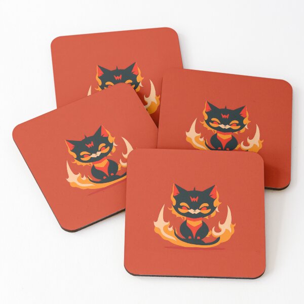 Item preview, Cute Demon Kitten W | cute geometric @ s designed and sold by Phoenix-Textile.