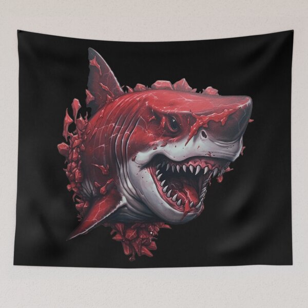 Item preview, Killing Machine - Mythical Red Shark & Blood designed and sold by NapNapSleeper.