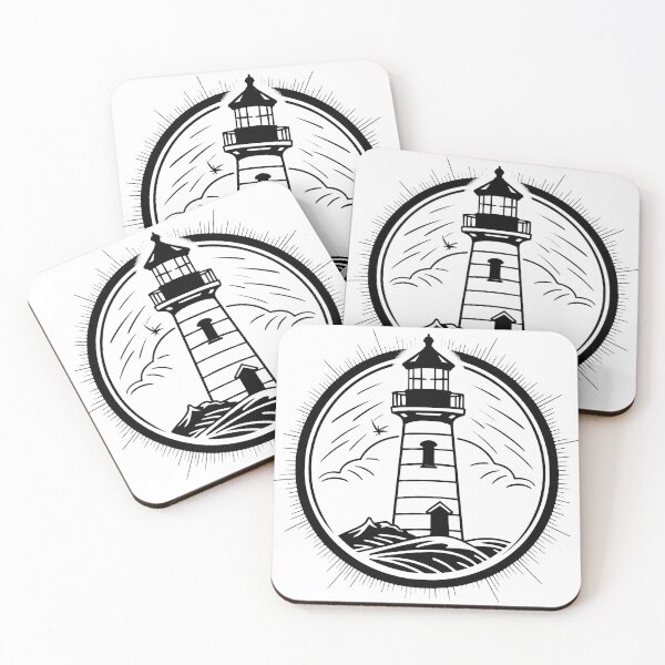 Item preview, black lighthouse silhouette - Different logo size, position, color? Email me -  designed and sold by Picture-Art.