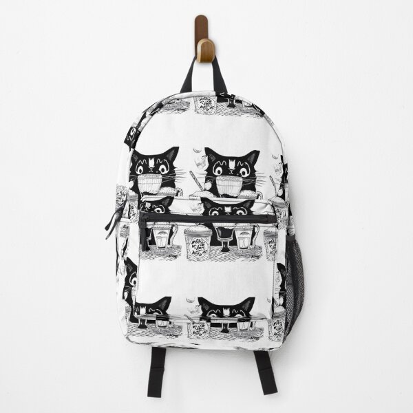 Artikelvorschau, Eine schwarze Katze und drei Milchshakes entworfen und verkauft von Bloomin'  Arty Families.