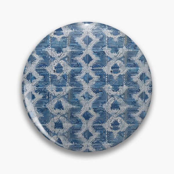 Item preview, Retro Tile Pattern blue shades with cold white designed and sold by RetroTile.