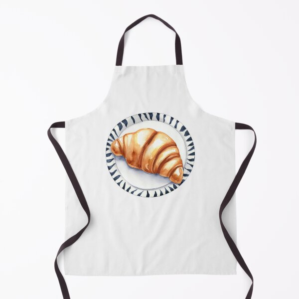 Item preview, Croissant on plate designed and sold by pocketart2023.