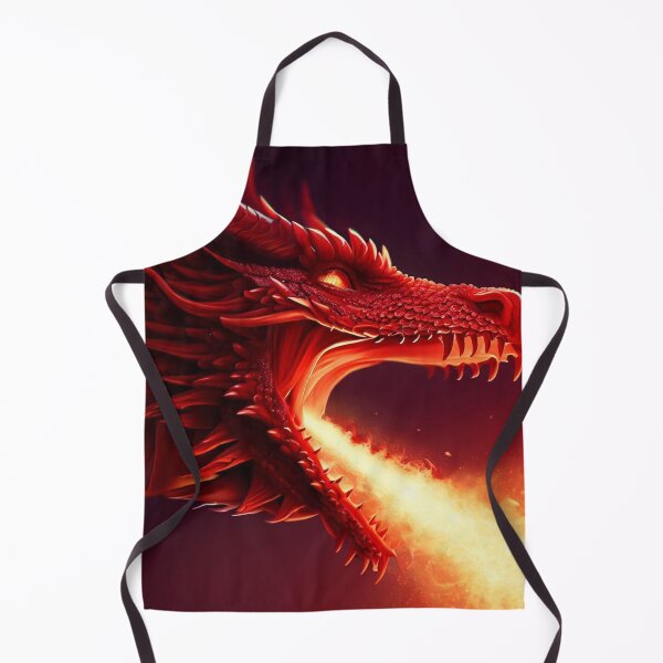 Item preview, abstract legend fairy tale red dragon breathing fire  designed and sold by JaroDesign2023.