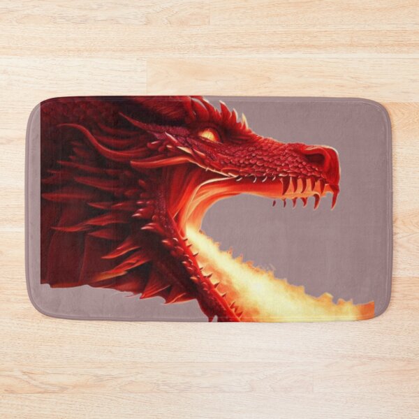 Item preview, abstract legend fairy tale red dragon breathing fire  designed and sold by JaroDesign2023.