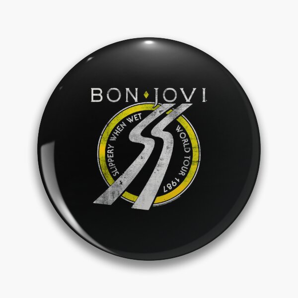 Item preview, BAND334_Bon Jovi Slippery When Wet World Tour   designed and sold by FSVintageStore.