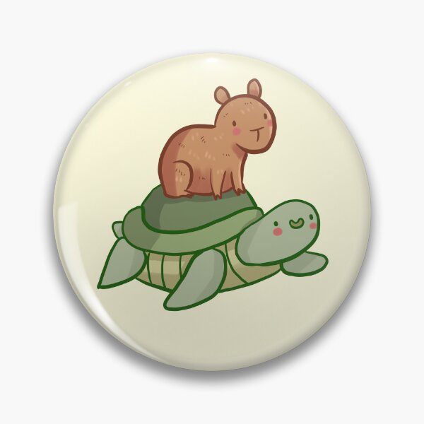 Item preview, Turtle and capybara stack  designed and sold by Mayarart.