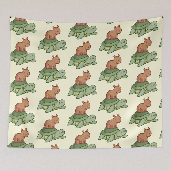 Item preview, Turtle and capybara stack  designed and sold by Mayarart.
