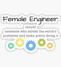 Pegatina Definición de Ingeniera Femenina