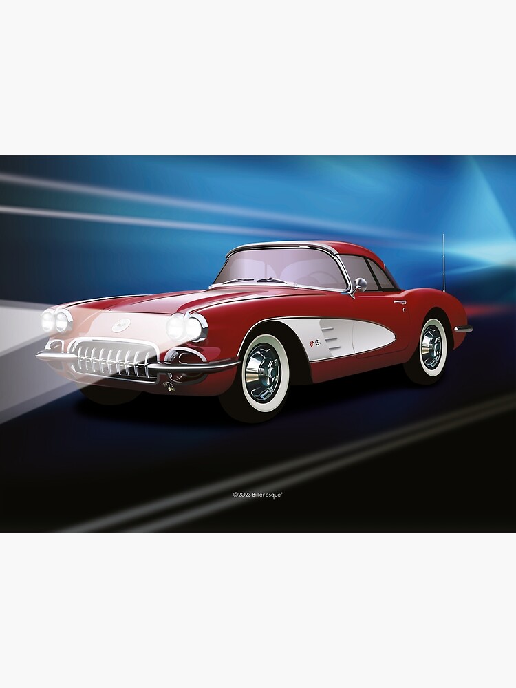 Disover Chevrolet Corvette 1960's American Muscle Car Premium Matte Vertical Poster