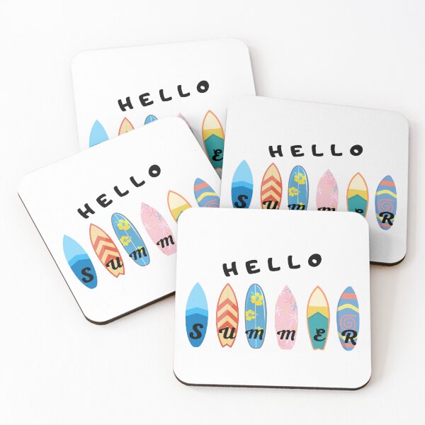 Item preview, hello summer surfing waves enjoy designed and sold by DESIGNIRIS.
