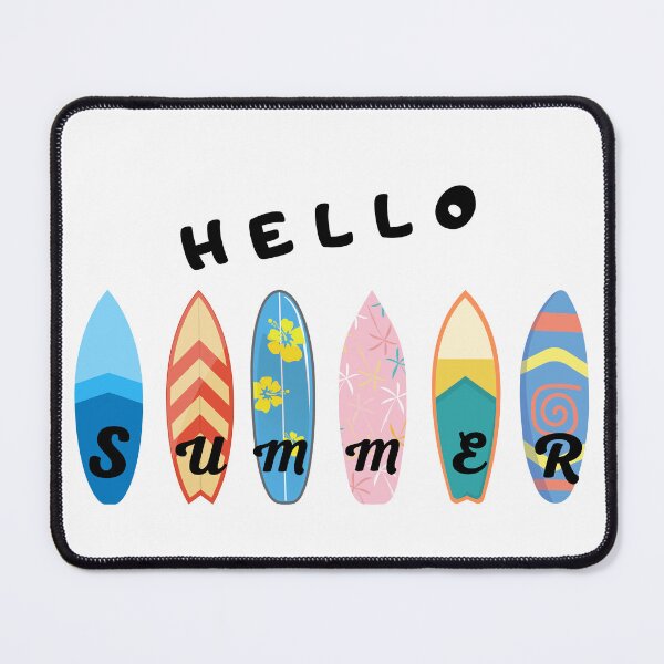 Item preview, hello summer surfing waves enjoy designed and sold by DESIGNIRIS.