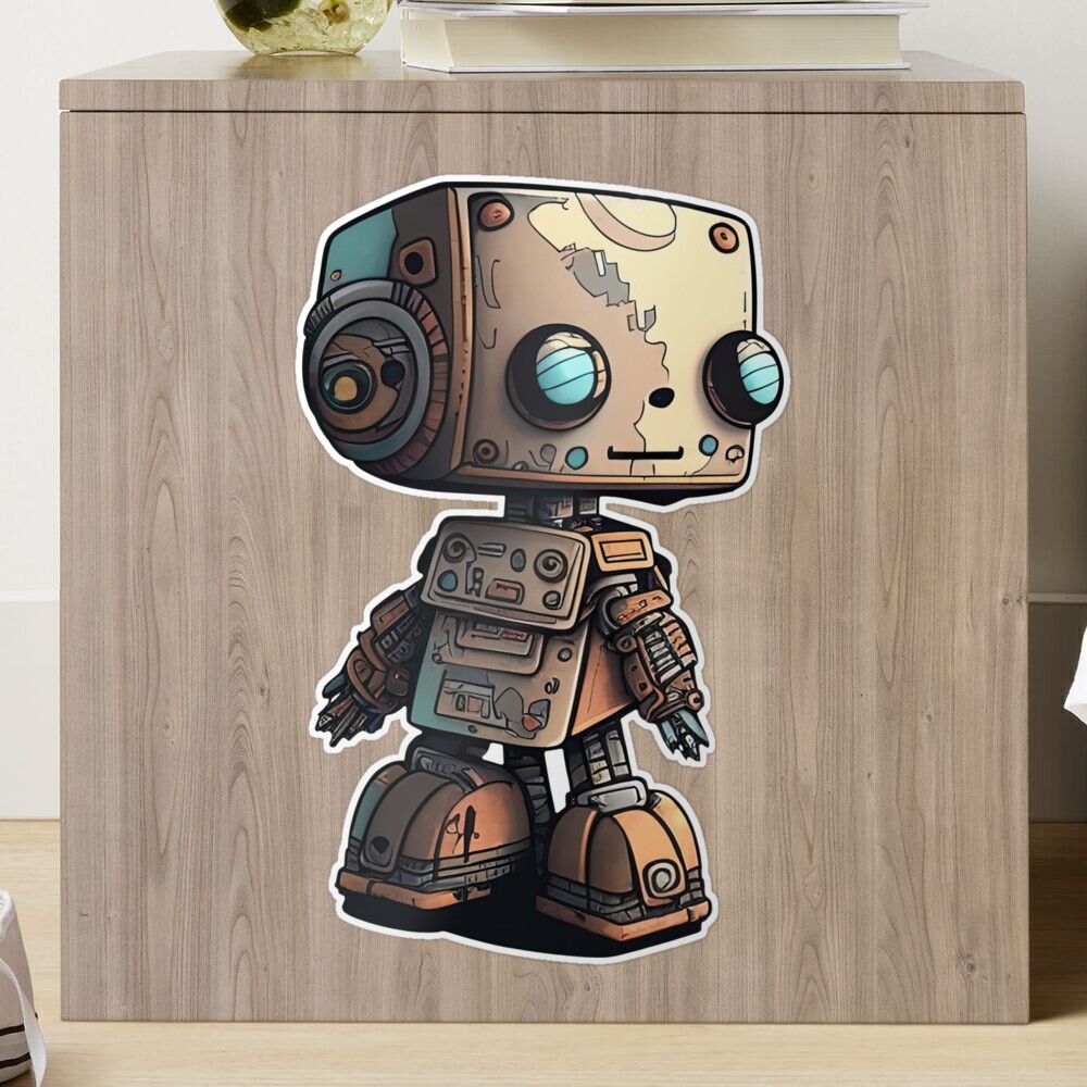 Cute Robot sticker 15 Sticker for Sale by Inky-Spiration