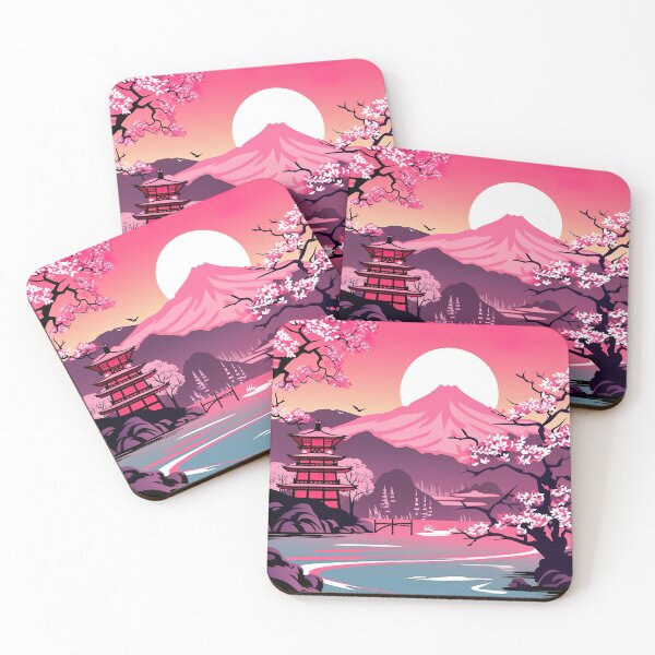 Item preview, Pink Japanese Landscape - Serenity and Elegance designed and sold by Neuronexia.