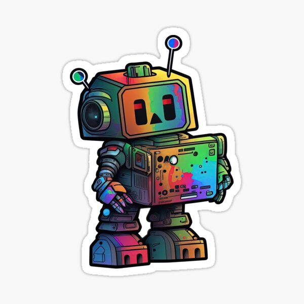 Cute Robot sticker 15 Sticker for Sale by Inky-Spiration