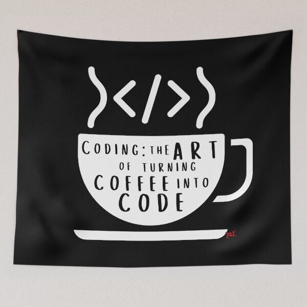Item preview, Coding: the Art of turning Coffe into Code (dark) / RoYuMi designed and sold by royumi.
