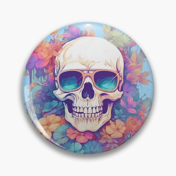 Item preview, Fancy Skull wearing sunglasses for fun holidays designed and sold by KarolusP.