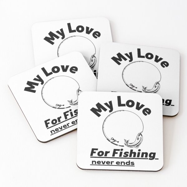Item preview, My love for fishing never ends  designed and sold by AnimalWorldArtt.