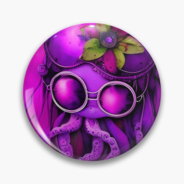Item preview, Steampunk Octopus Retrofuturism - Lilac and Pink Cephalopod - AI Generated Art 5 of 8 designed and sold by Beachy.