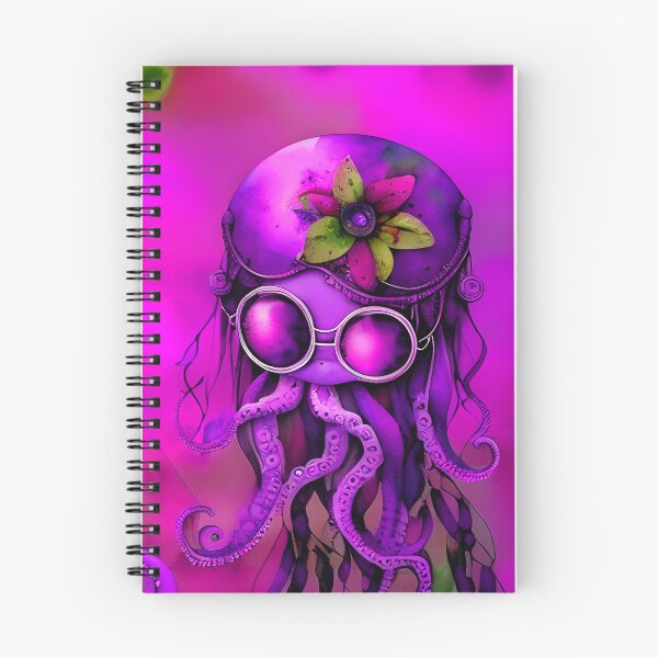 Item preview, Steampunk Octopus Retrofuturism - Lilac and Pink Cephalopod - AI Generated Art 5 of 8 designed and sold by Beachy.