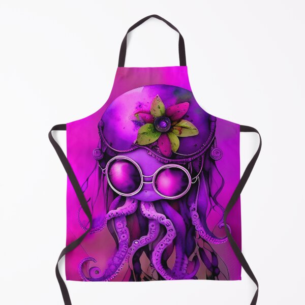 Item preview, Steampunk Octopus Retrofuturism - Lilac and Pink Cephalopod - AI Generated Art 5 of 8 designed and sold by Beachy.