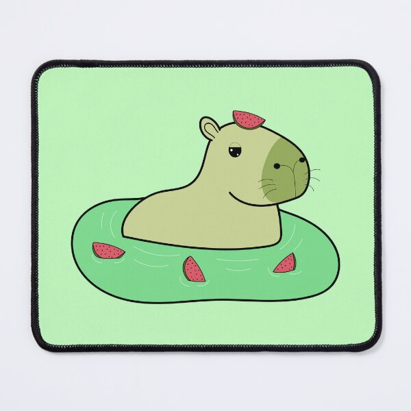 Item preview, Kawaii Watermelon Capybara designed and sold by SunMoonMilk.