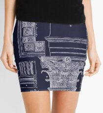 Ancient Corinthian Capital architectural plan blueprint drawing Mini Skirt
