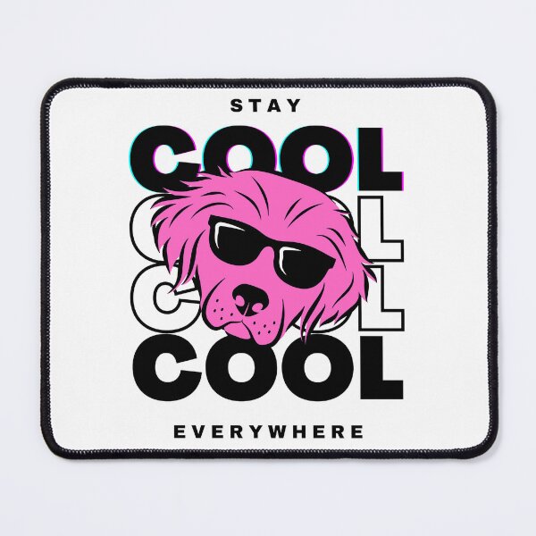 Item preview, Stay Cool Everywhere design with colorful dog face designed and sold by Popular Designs.