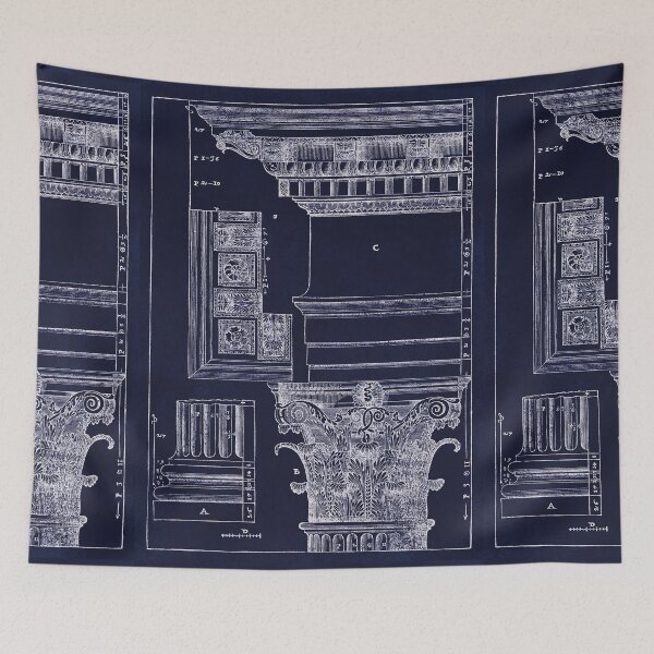 Item preview, Ancient Corinthian Capital architectural plan blueprint drawing designed and sold by Glimmersmith.