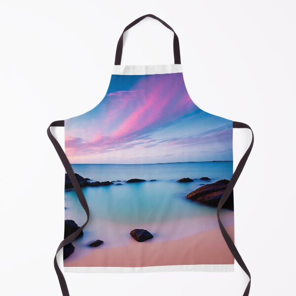 Item preview, A Tranquil Beachfront Scene With a Bright, Pastel-Colored Sky and a Gentle Breeze, Ai Generated Art designed and sold by AiGens.