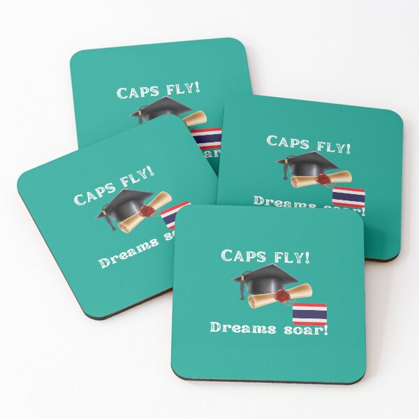 Item preview, CAPS FLY, DREAMS SOAR!  congratuations Thailand graduates, College graduates, University graduates, High school graduates designed and sold by Right-UR.