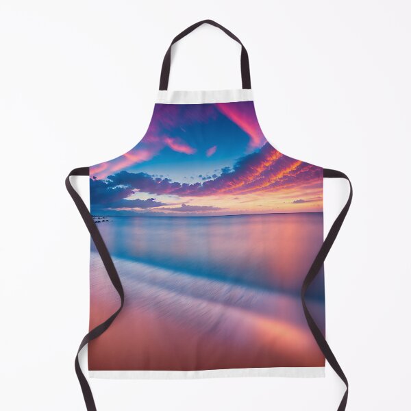 Item preview, A Tranquil Beachfront Scene With a Bright, Pastel-Colored Sky and a Gentle Breeze, Ai Generated Art designed and sold by AiGens.