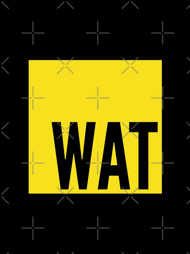 Thumbnail 4 of 4, iPhone Case, WAT JS - Yellow Design to Tease JavaScript Programmers designed and sold by geeksta.