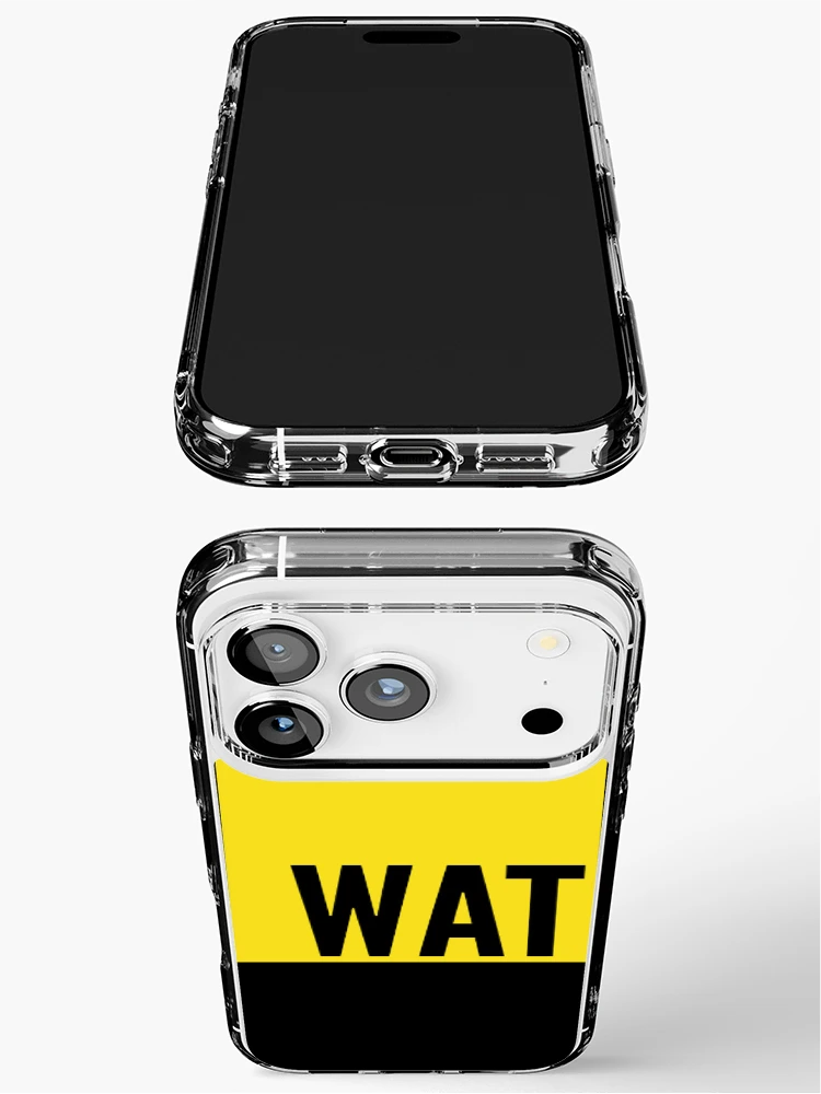 Thumbnail 3 of 5, iPhone Case, WAT JS - Yellow Design to Tease JavaScript Programmers designed and sold by geeksta.