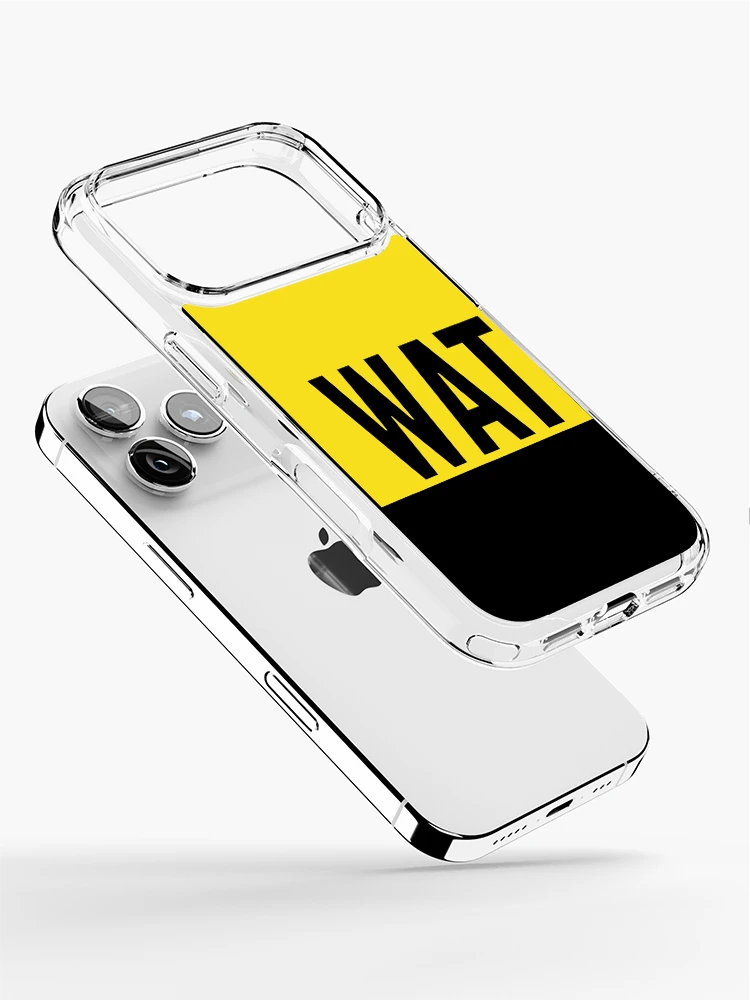 Thumbnail 2 of 5, iPhone Case, WAT JS - Yellow Design to Tease JavaScript Programmers designed and sold by geeksta.