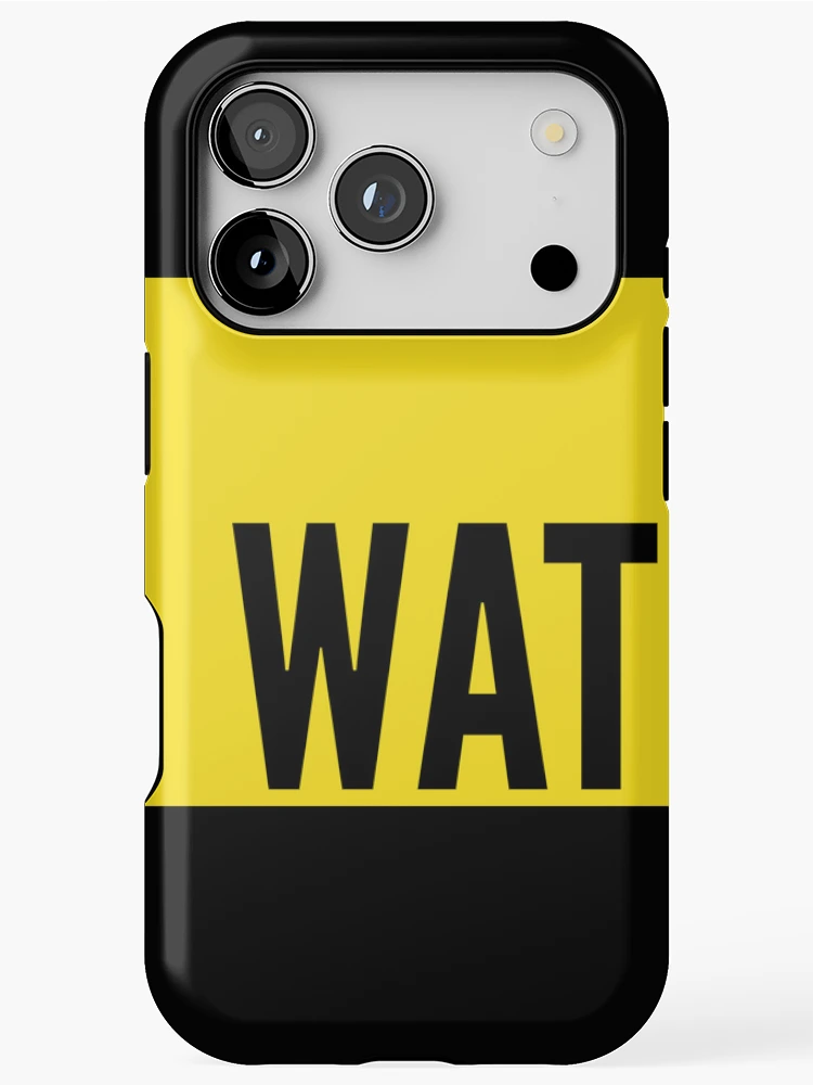Thumbnail 1 of 4, iPhone Case, WAT JS - Yellow Design to Tease JavaScript Programmers designed and sold by geeksta.