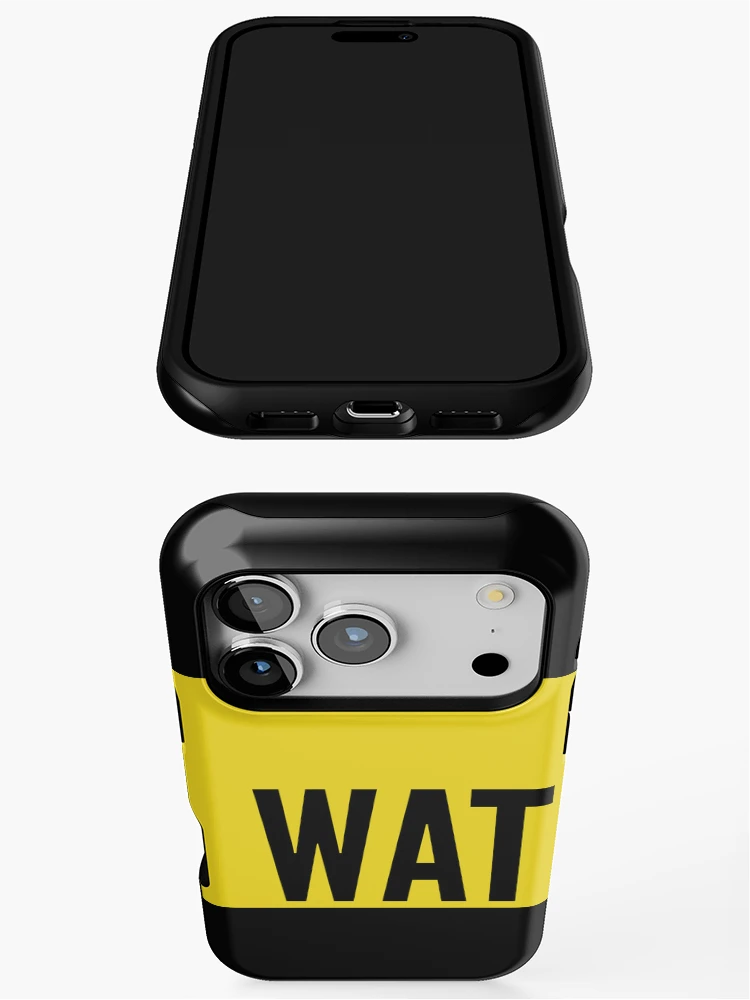 Thumbnail 3 of 4, iPhone Case, WAT JS - Yellow Design to Tease JavaScript Programmers designed and sold by geeksta.