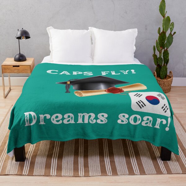Item preview, CAPS FLY, DREAMS SOAR!  congratuations South Korean graduates, College graduates, University graduates, High school graduates designed and sold by Right-UR.
