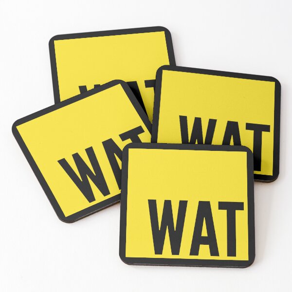 Item preview, WAT JS - Yellow Design to Tease JavaScript Programmers designed and sold by geeksta.