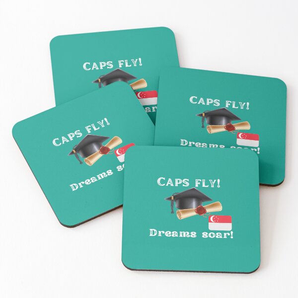 Item preview,  CAPS FLY, DREAMS SOAR!  congratuations Singapore graduates, College graduates, University graduates, High school graduates designed and sold by Right-UR.