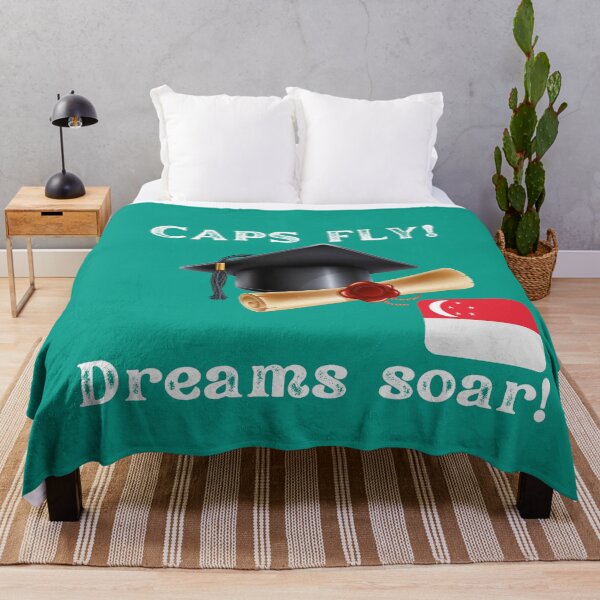 Item preview,  CAPS FLY, DREAMS SOAR!  congratuations Singapore graduates, College graduates, University graduates, High school graduates designed and sold by Right-UR.