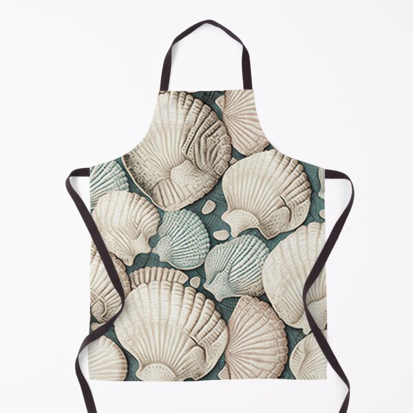 Item preview, Teal vintage seashells designed and sold by hamptonstyle.