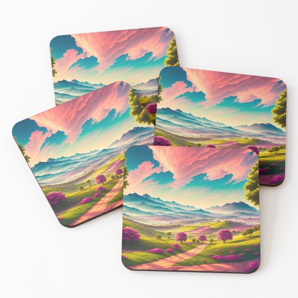 Item preview, A Whimsical, Cartoon-like Rendering of a Rolling Countryside With Bright Colors and Playful Details, Ai Generated Art designed and sold by AiGens.