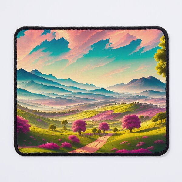 Item preview, A Whimsical, Cartoon-like Rendering of a Rolling Countryside With Bright Colors and Playful Details, Ai Generated Art designed and sold by AiGens.