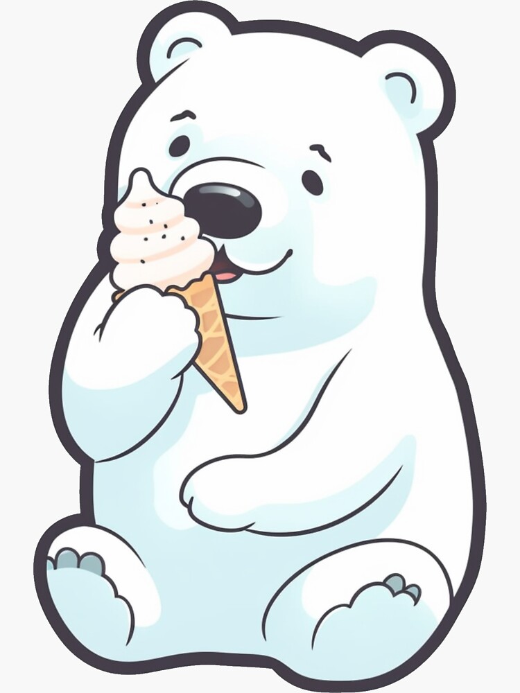 cola the polar bear Sticker for Sale by kawaii-club