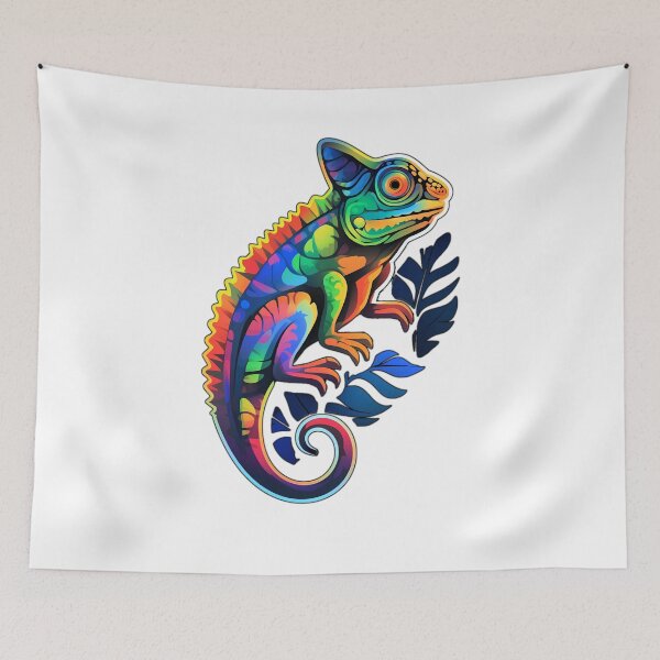 Item preview, colorful abstract fantasy chameleon - Different logo size, position? Email me -  - Different logo size, position? Email me -  designed and sold by Picture-Art.