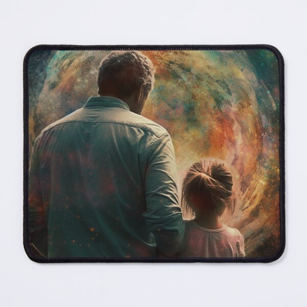 Item preview, "Cosmic Bond" - A Father-Daughter UHD Abstract Art Piece Unfolding Galactic Wonder and Devotion designed and sold by stateofhuman.