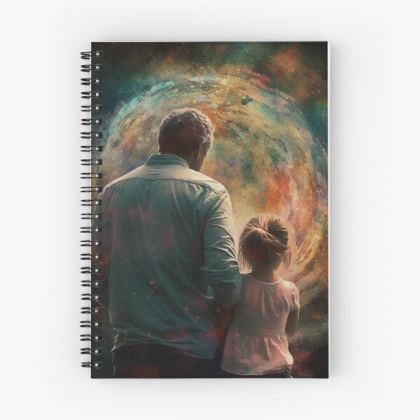 Item preview, "Cosmic Bond" - A Father-Daughter UHD Abstract Art Piece Unfolding Galactic Wonder and Devotion designed and sold by stateofhuman.