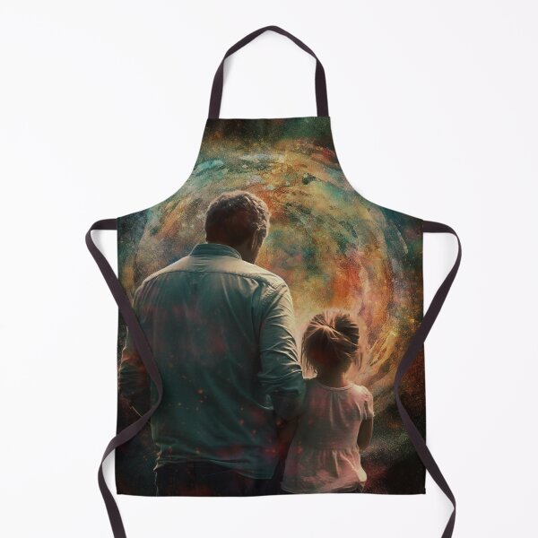 Item preview, "Cosmic Bond" - A Father-Daughter UHD Abstract Art Piece Unfolding Galactic Wonder and Devotion designed and sold by stateofhuman.